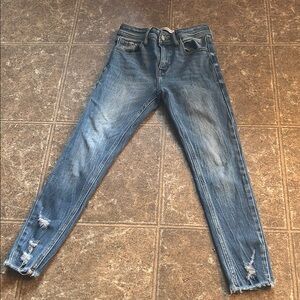 Classic Blue Distressed Women Jeans